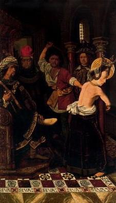 Bartolome Bermejo The flagellation of Saint Engratia Germany oil painting art